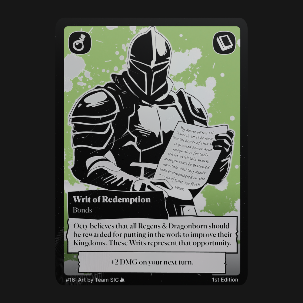 Octant Card Game – #16 Writ of Redemption on Base